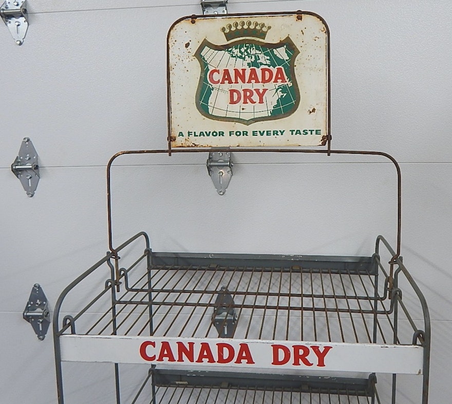 Canada Dry Advertising Wire Store Display Rack