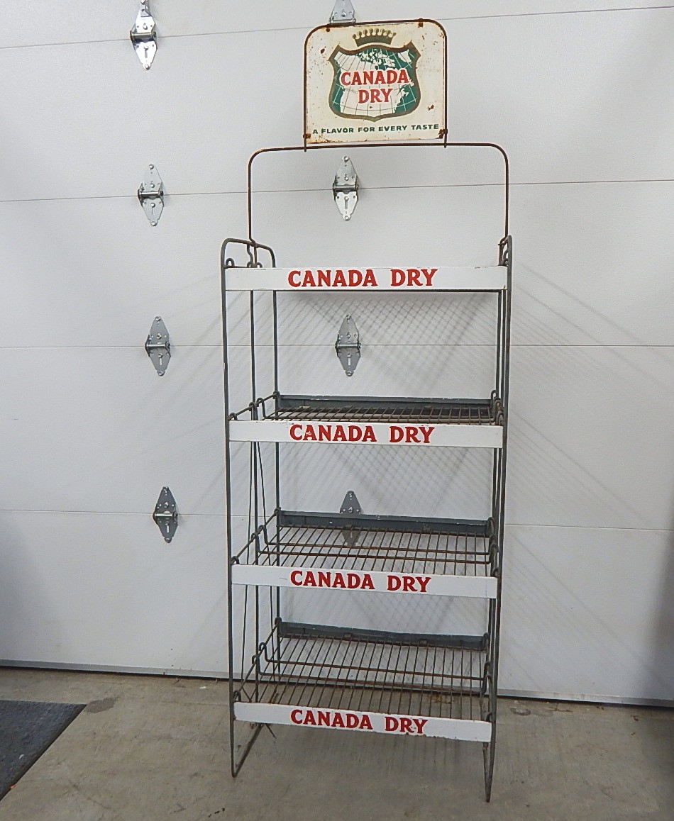 Canada Dry Advertising Wire Store Display Rack