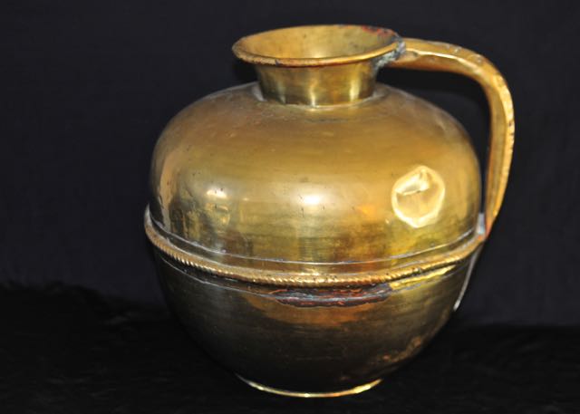 Vintage Round Metal Milk Pot