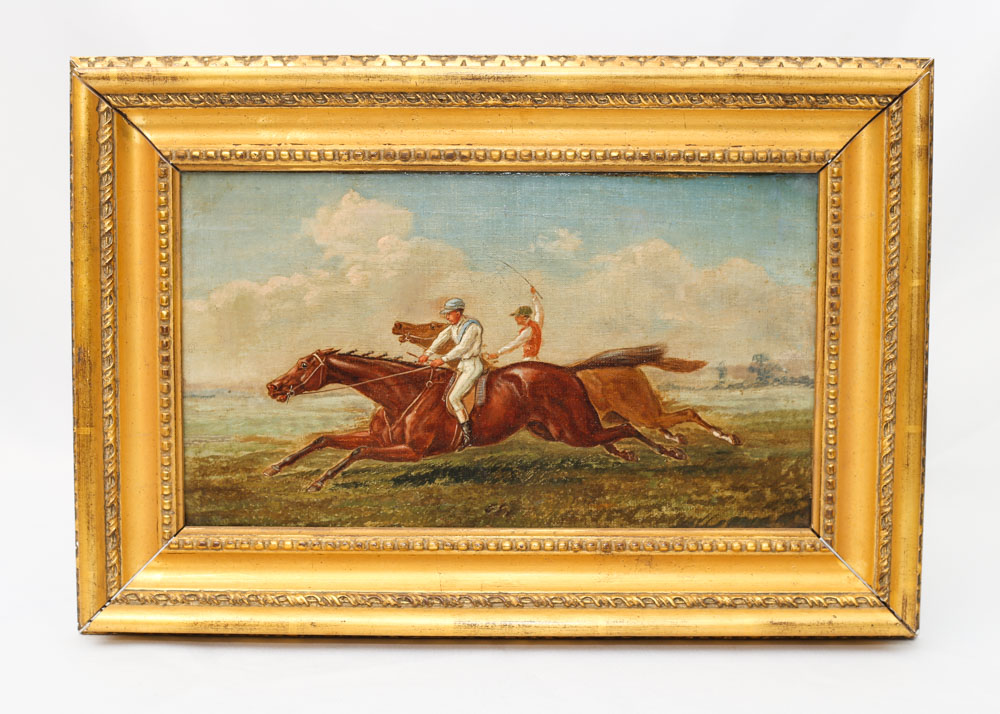 19th Century Painting of English Racehorses