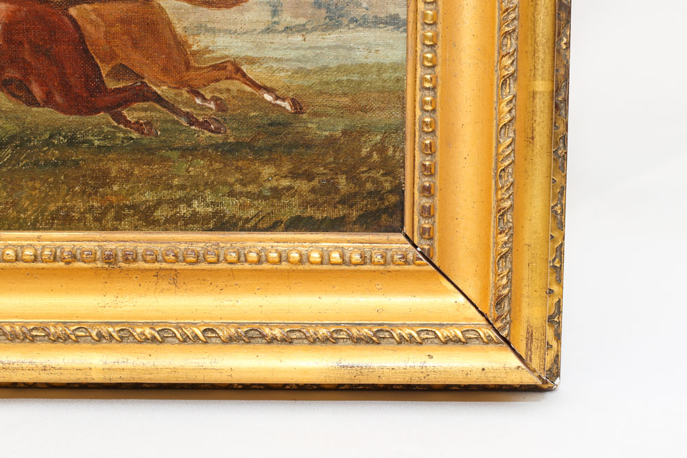 19th Century Painting of English Racehorses