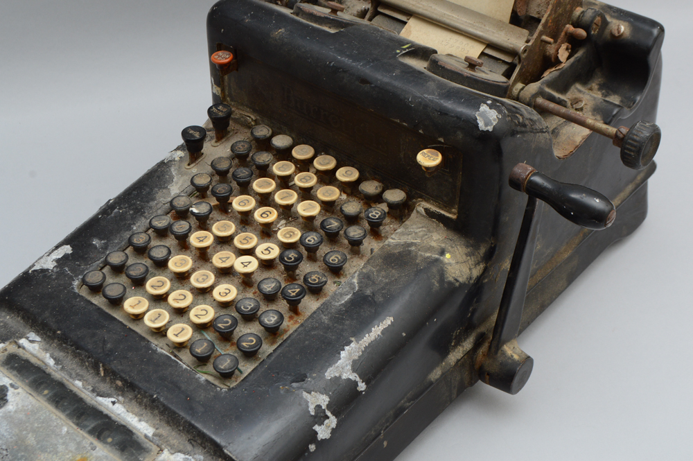 Antique Burroughs Manual Adding Machine