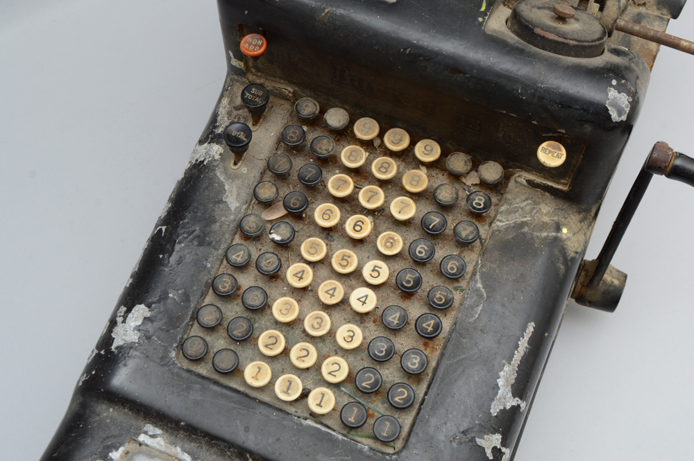 Antique Burroughs Manual Adding Machine