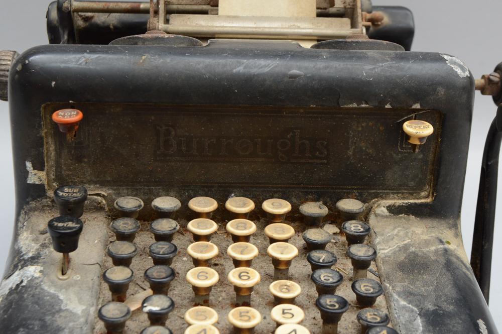 Antique Burroughs Manual Adding Machine