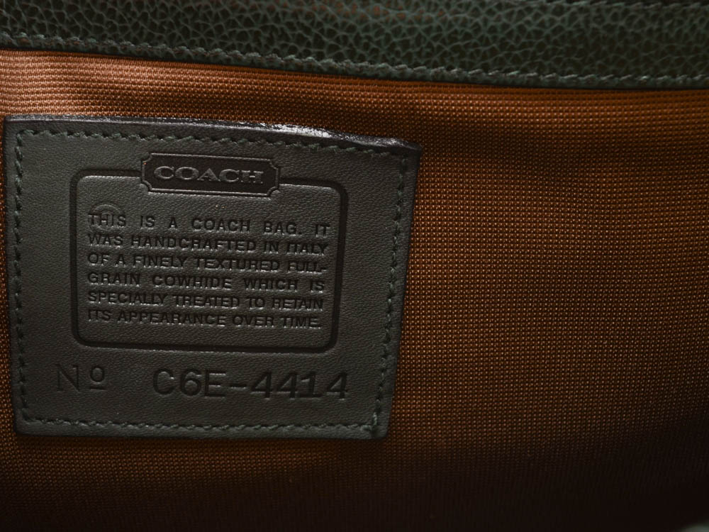 Vintage Coach Kelly Hand/Shoulder Bag in Green Pebbled Leather