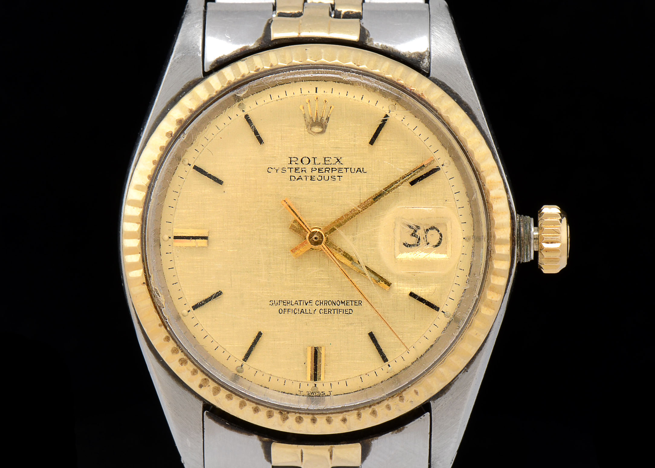 Men's Vintage Rolex 14K Yellow Gold and Stainless Steel Watch
