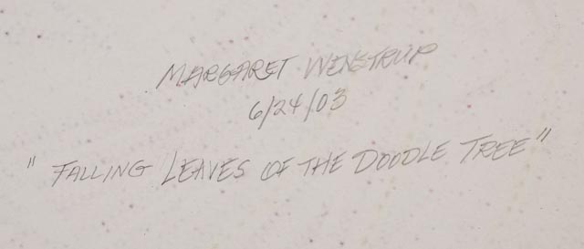 Original Margaret Wenstrup Abstract Marker Drawing