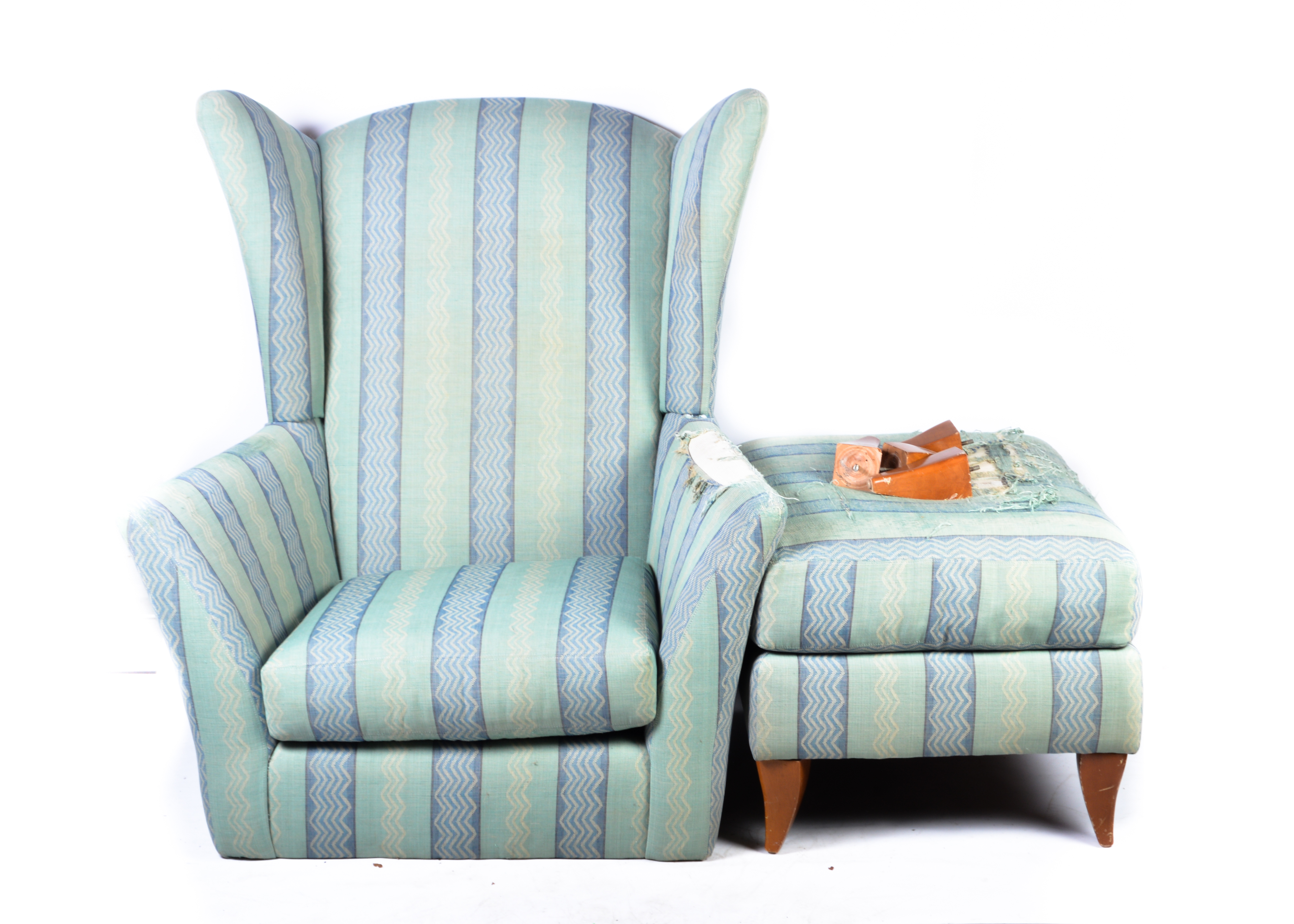 Project Larry Laslo for Directional Wingback Chair with Ottoman