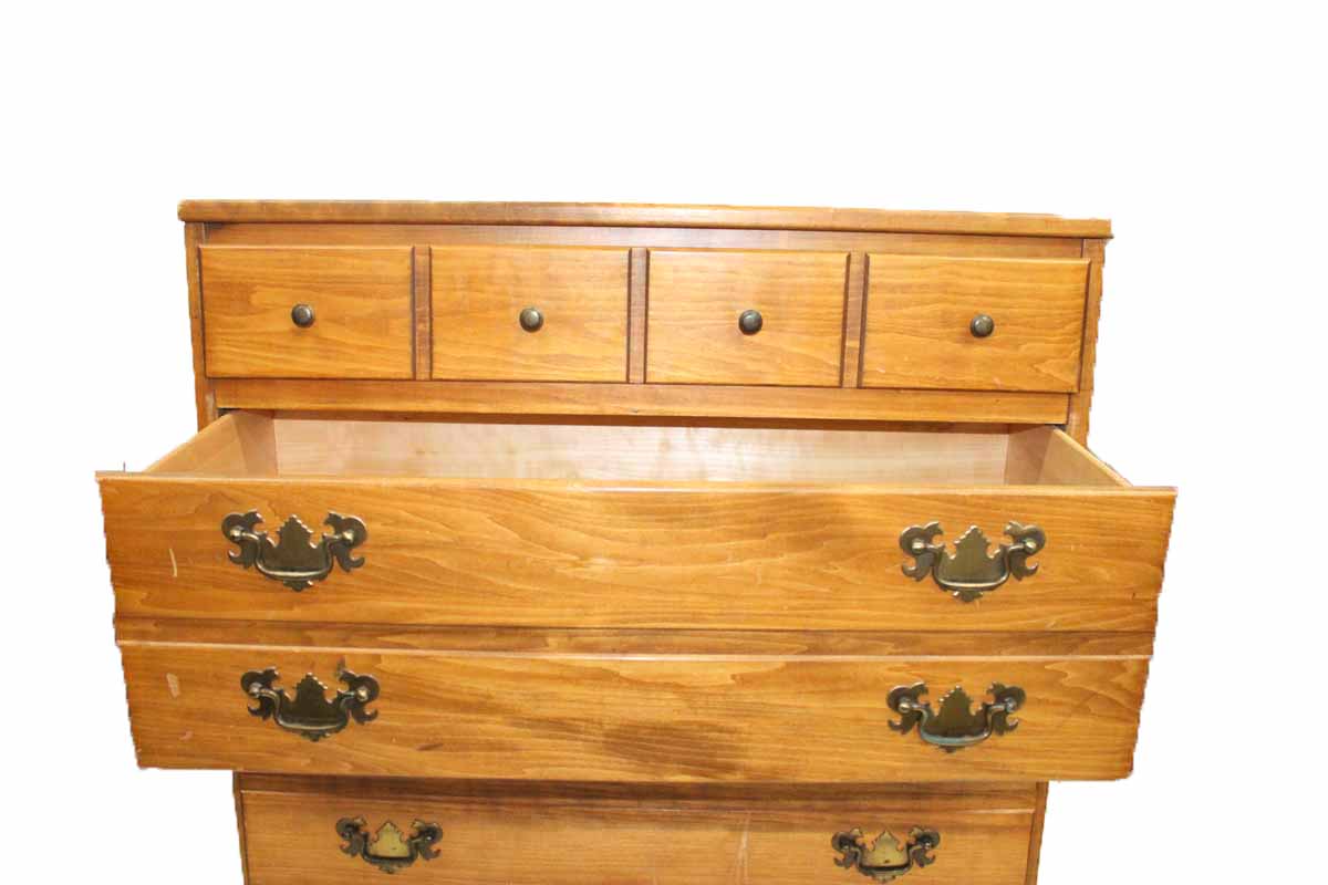 Vintage Wooden Five Drawer Dresser