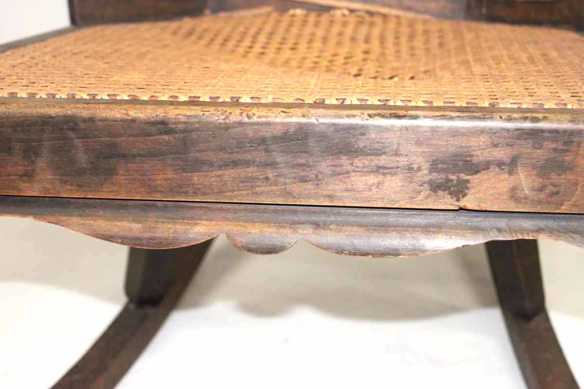 Vintage Walnut Rocking Chair