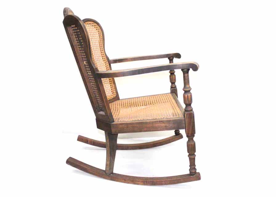 Vintage Walnut Rocking Chair