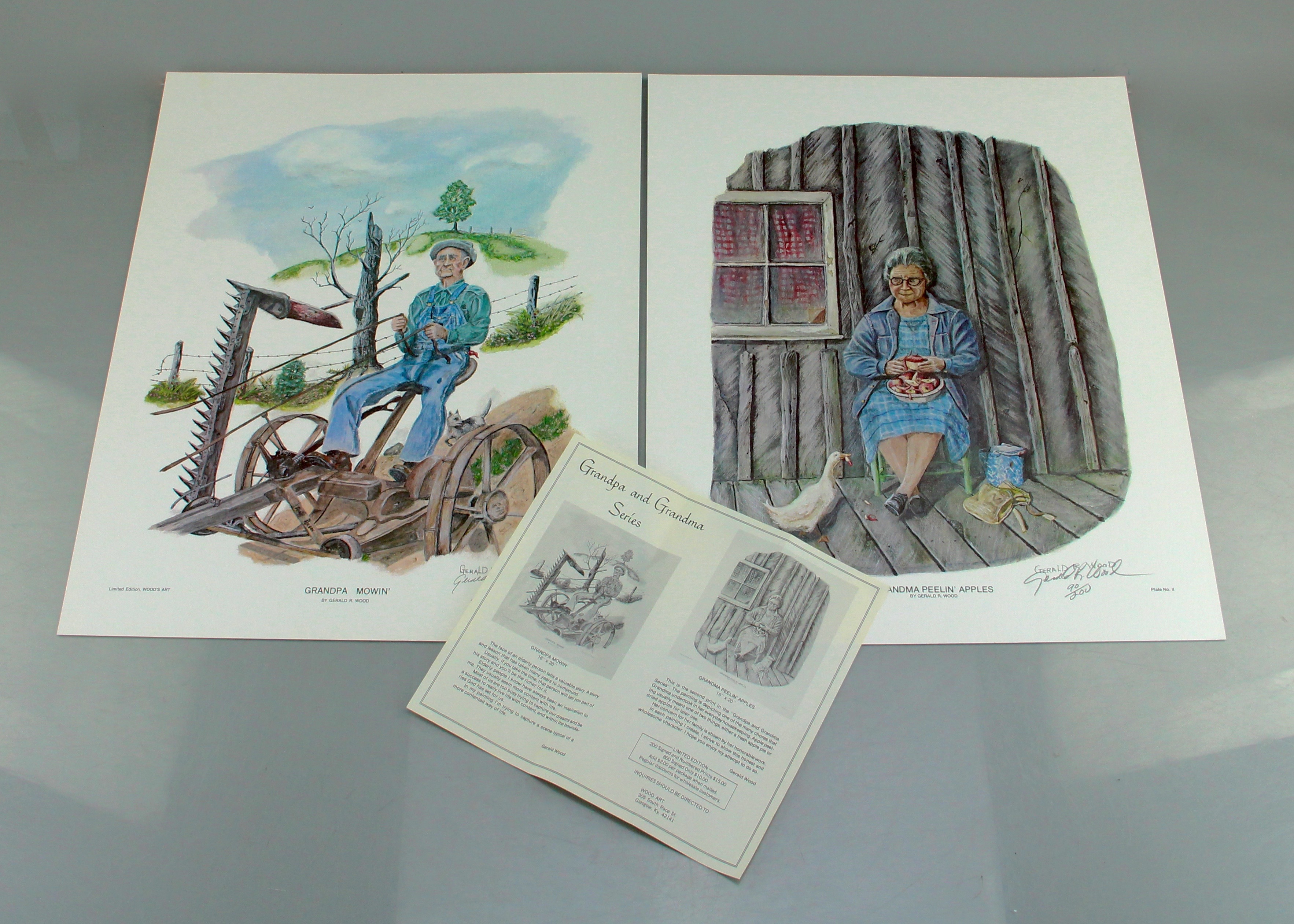 Pair of Vintage Prints by Gerald R. Wood, Glasgow, Kentucky