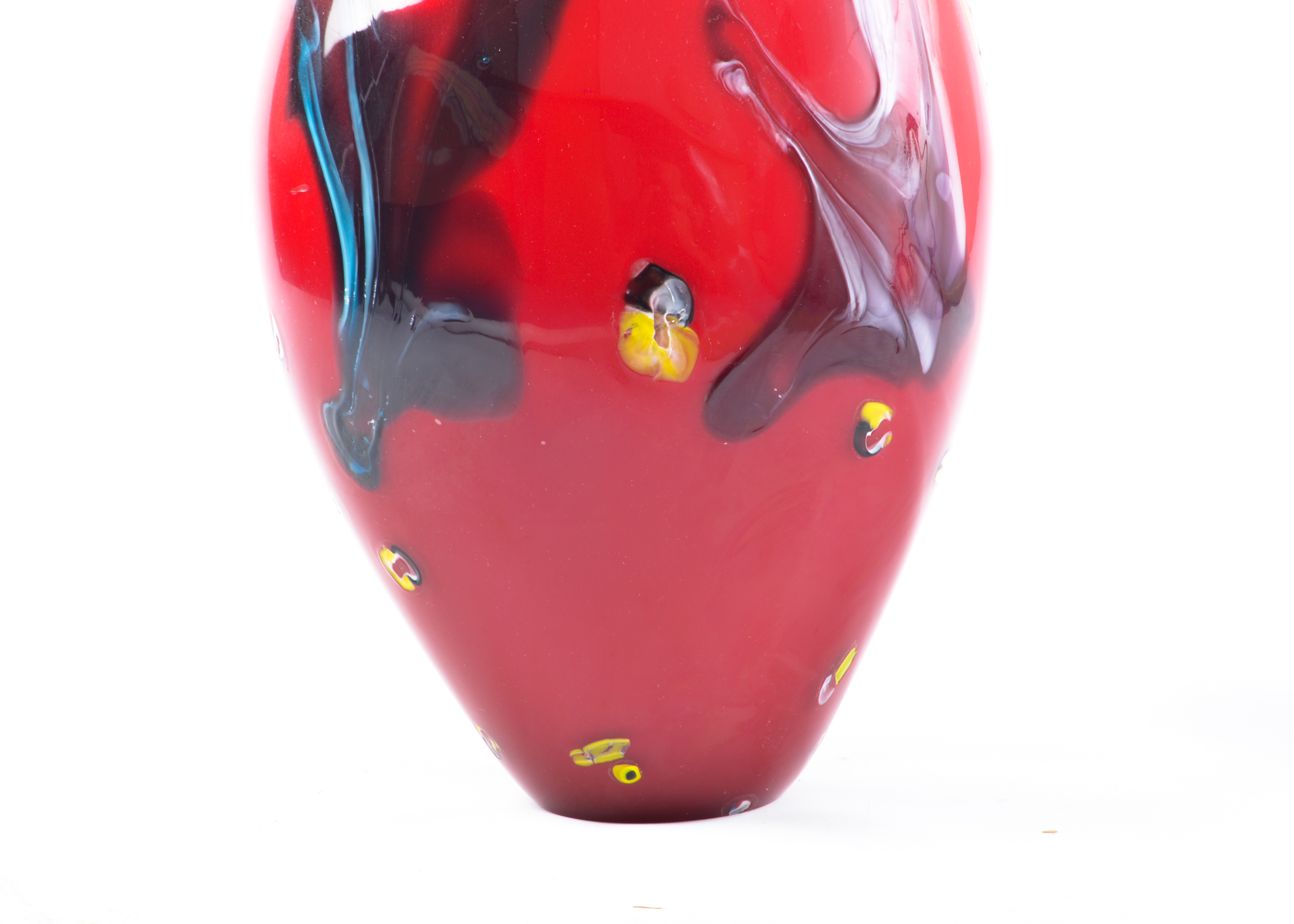 Red Art Glass Vase