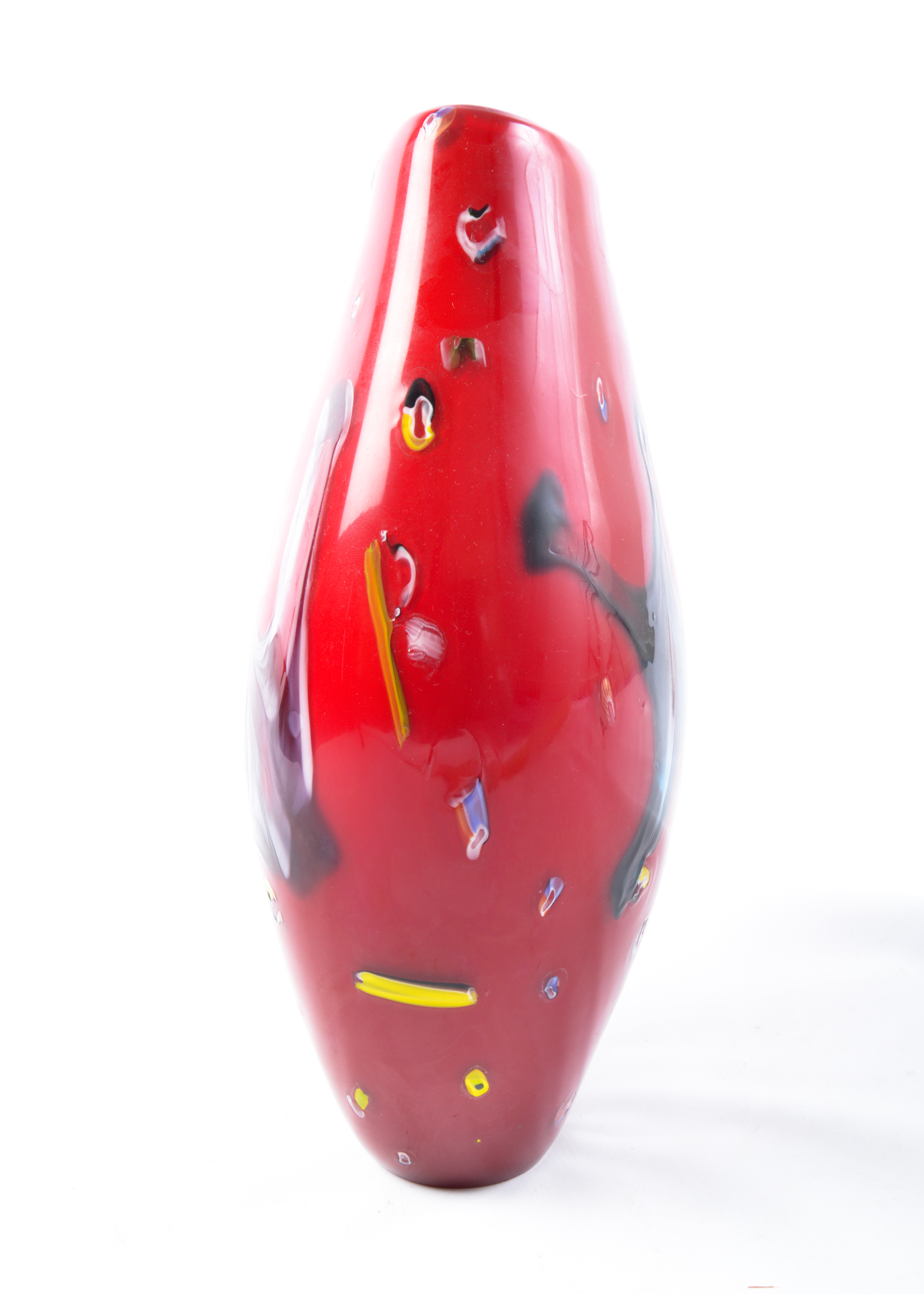 Red Art Glass Vase