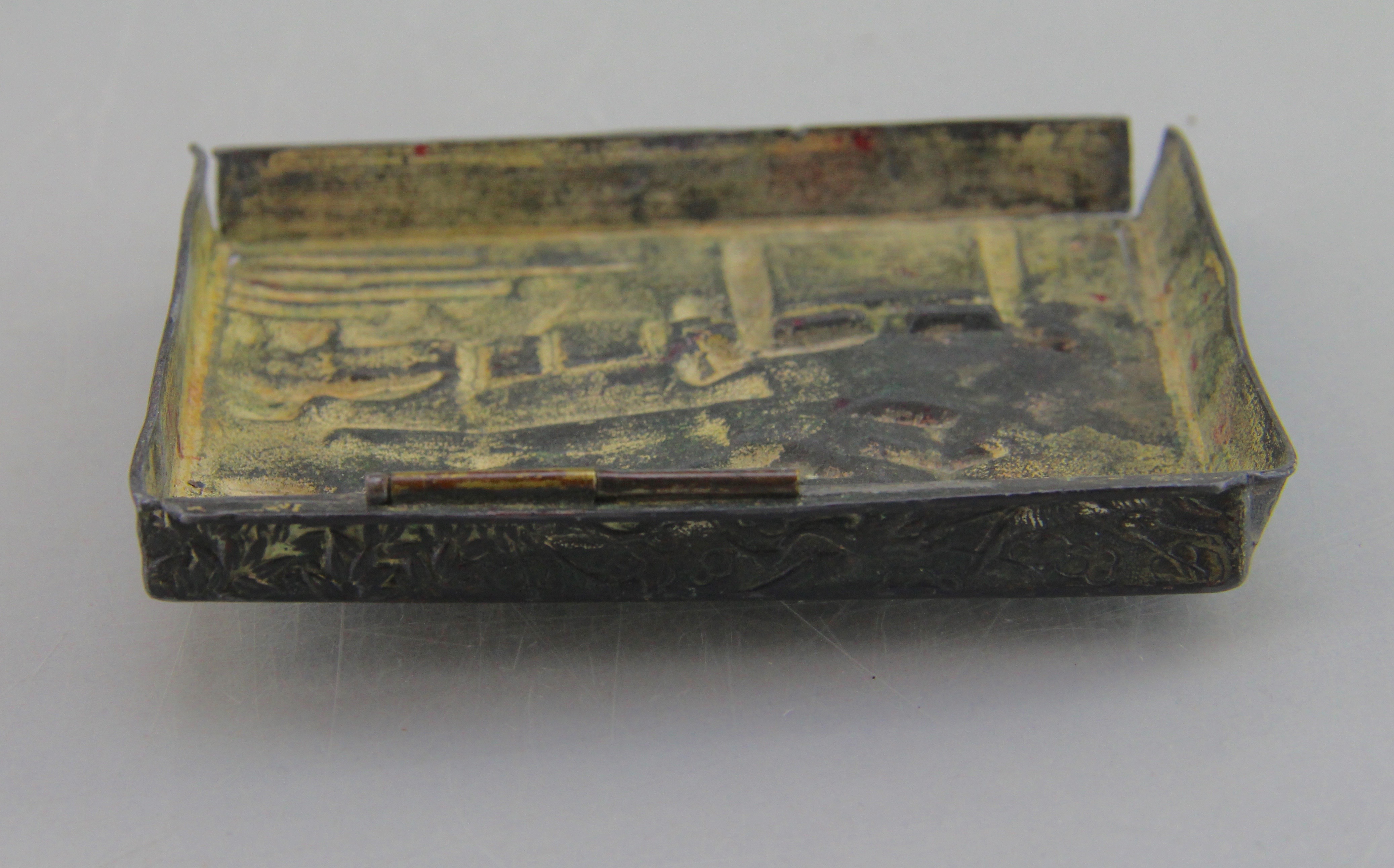 Vintage Banded Wooden Box And Metal Box With Wooden Interior