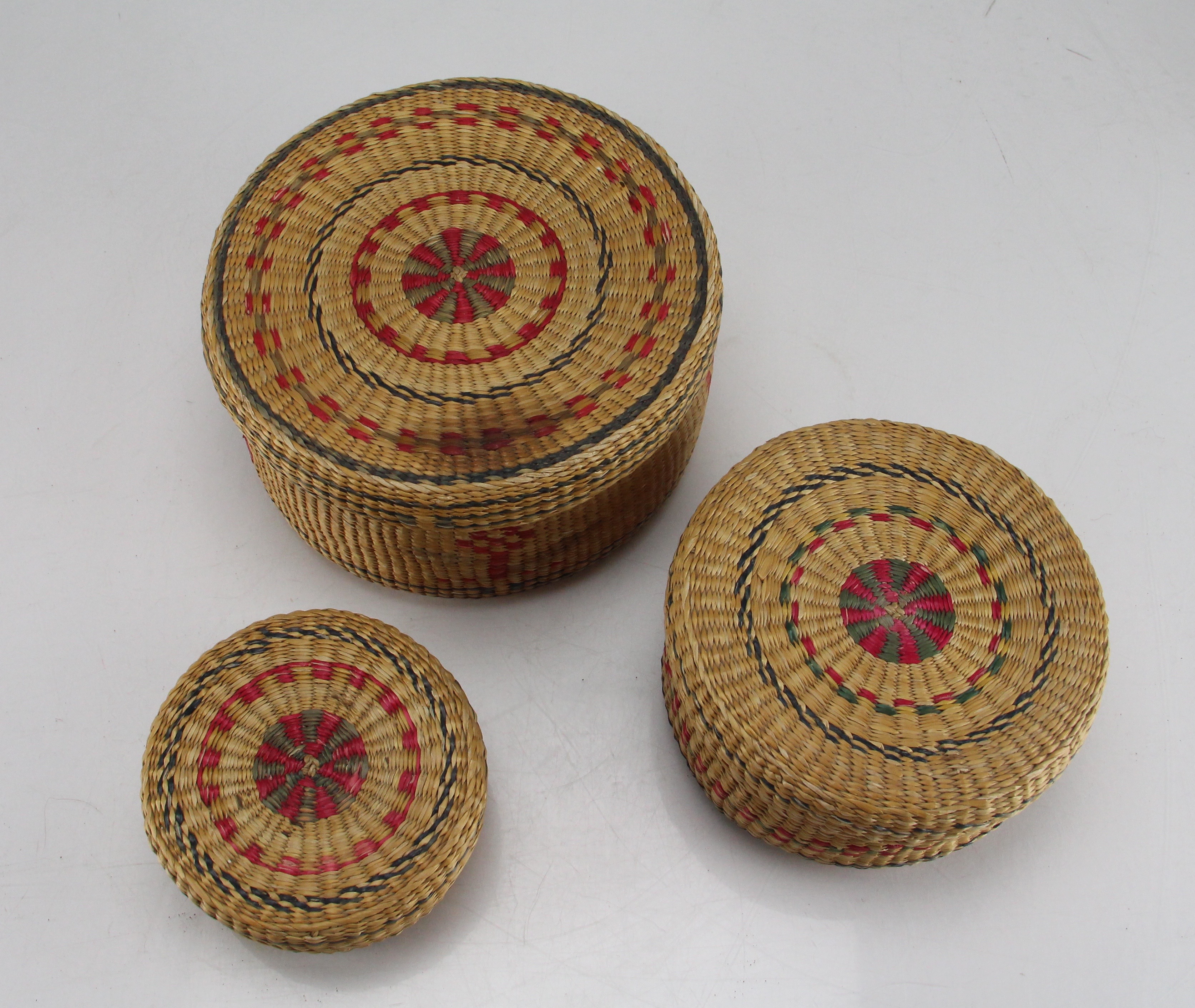 Peruvian Style Basket and Blanket With Nemadji Pottery