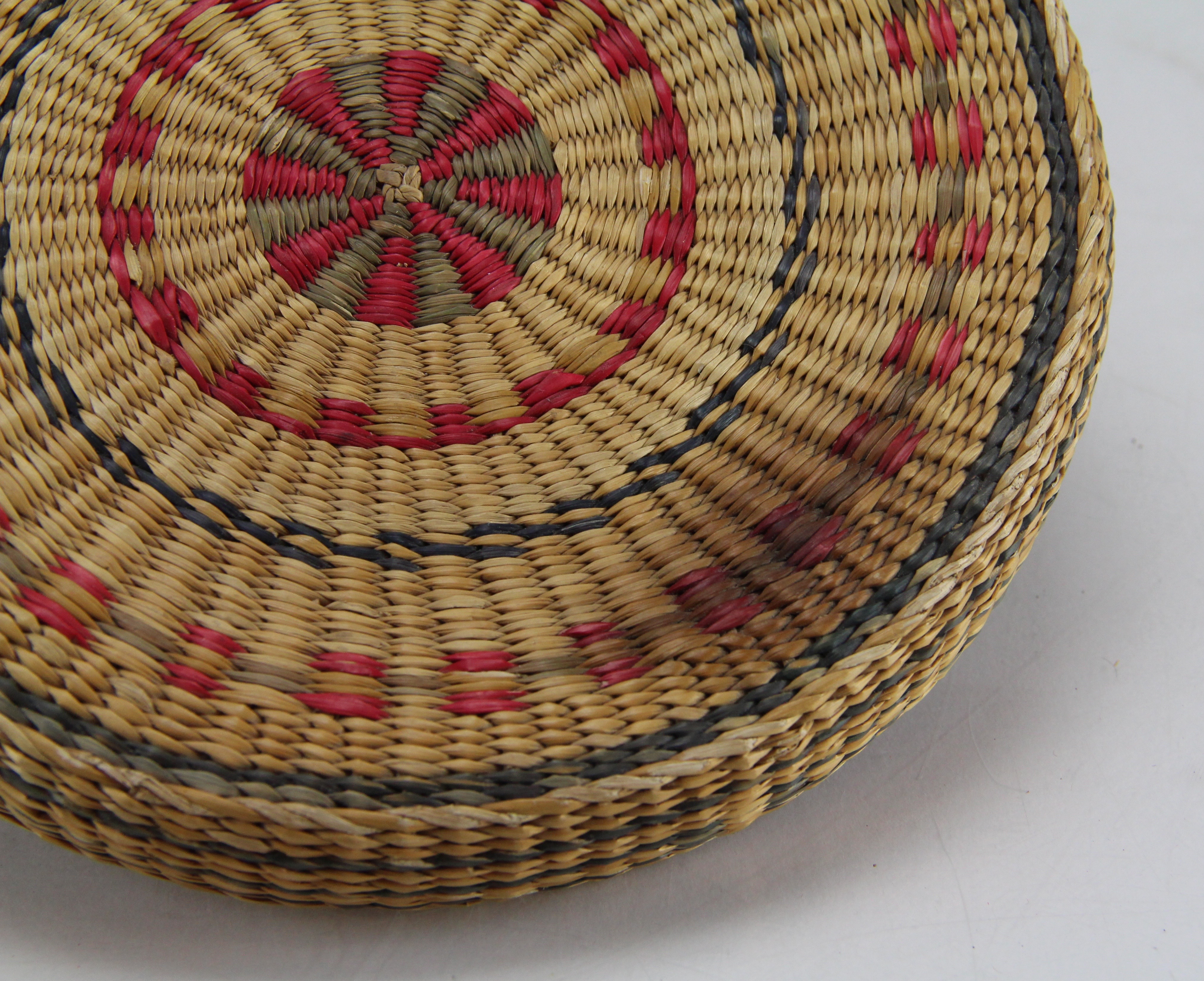 Peruvian Style Basket and Blanket With Nemadji Pottery