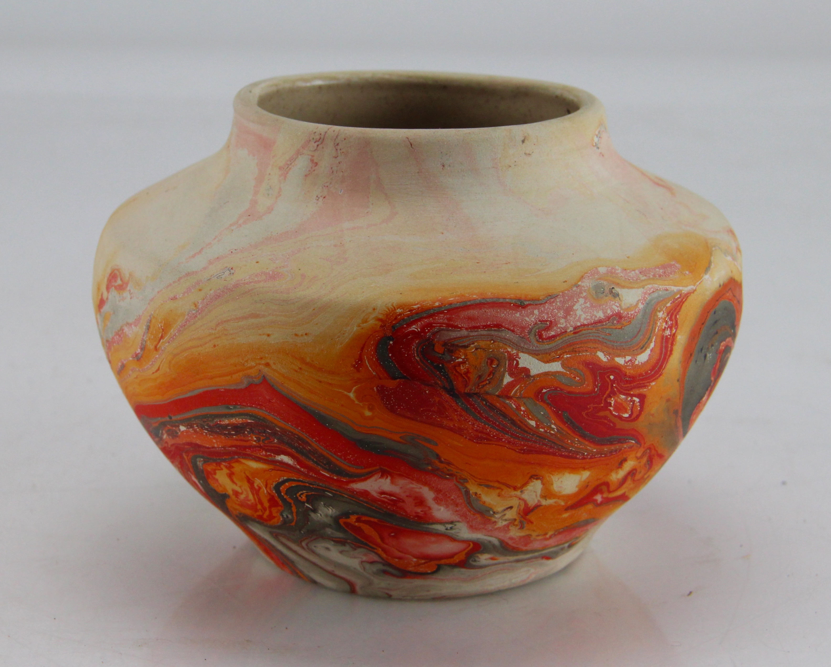 Peruvian Style Basket and Blanket With Nemadji Pottery