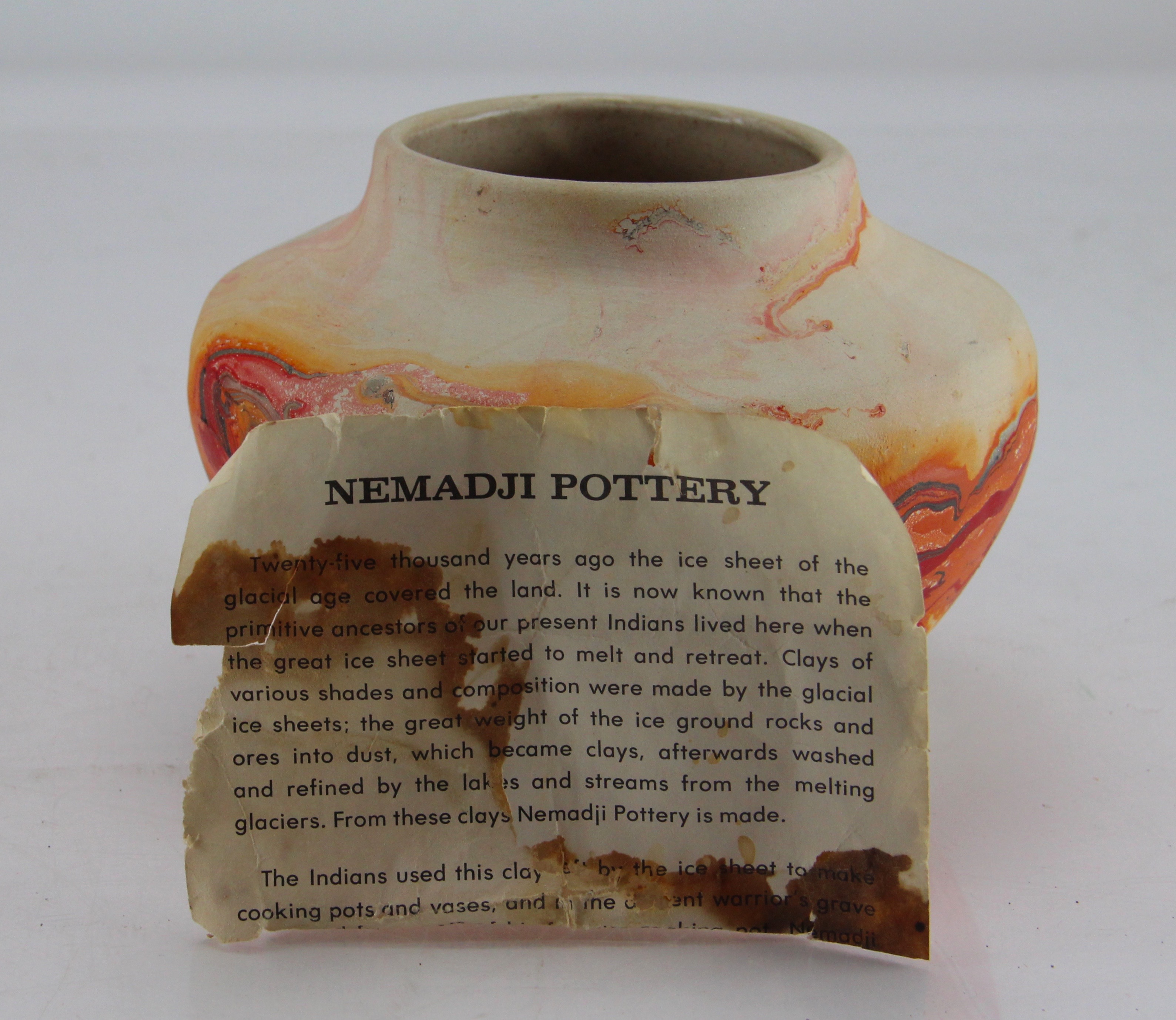 Peruvian Style Basket and Blanket With Nemadji Pottery