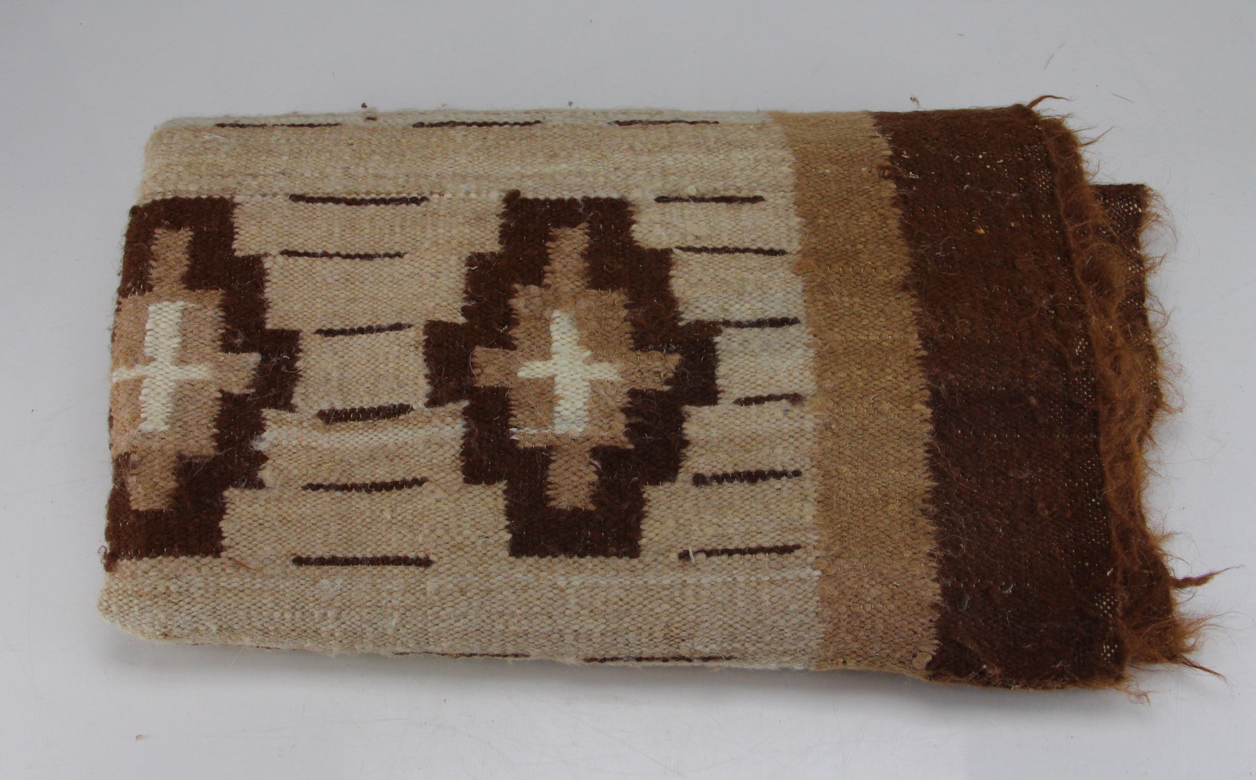 Peruvian Style Basket and Blanket With Nemadji Pottery