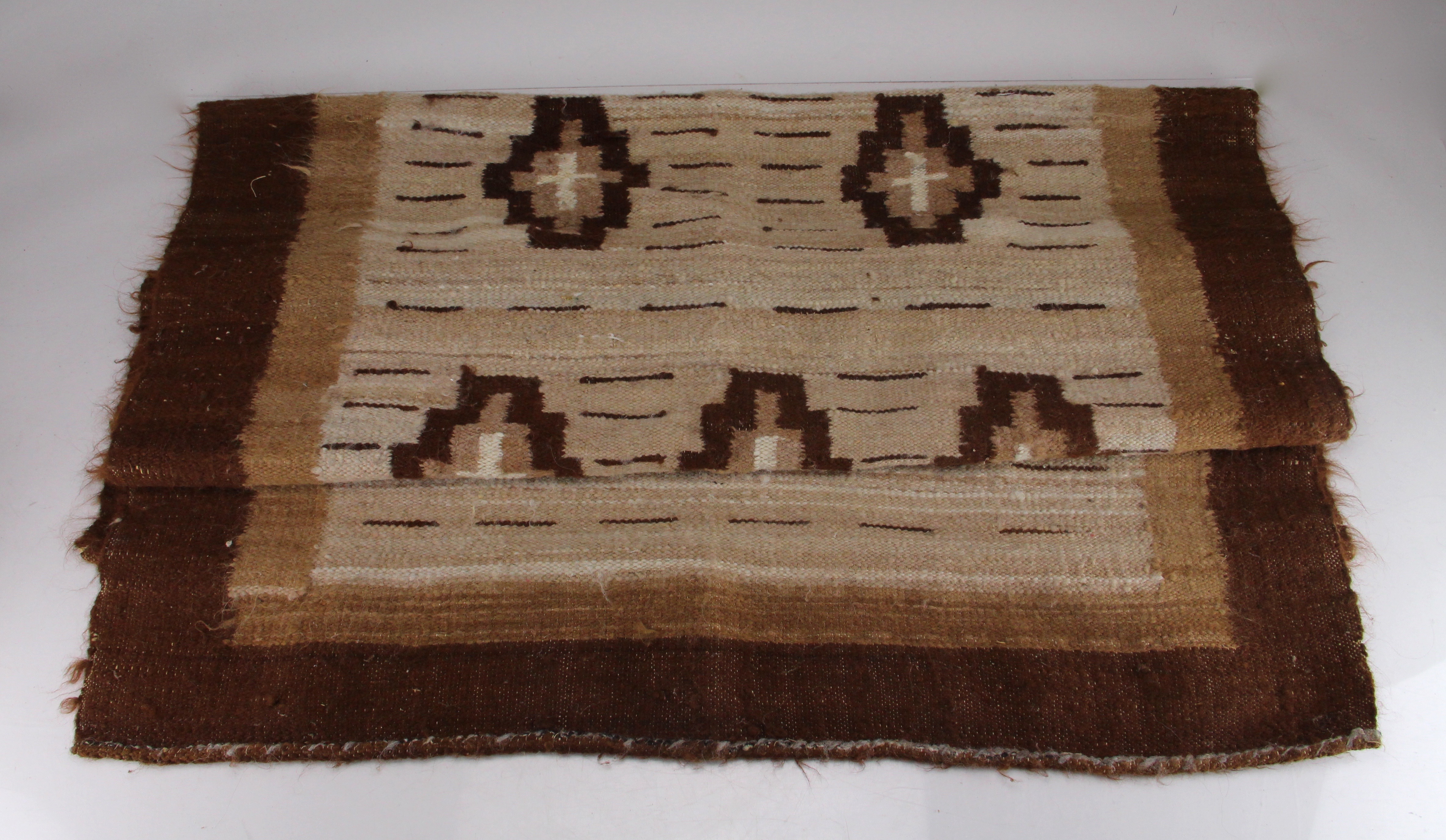 Peruvian Style Basket and Blanket With Nemadji Pottery