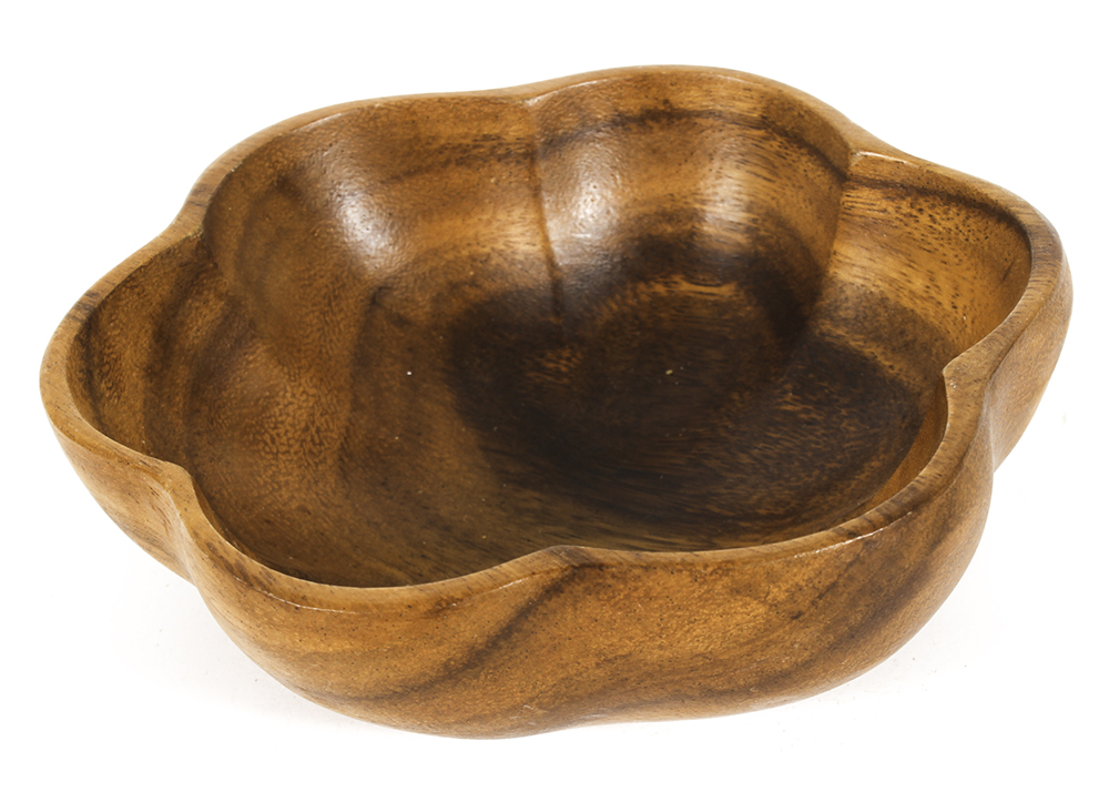 Vintage Monkey Pod Salad Bowl Set