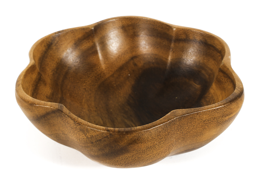 Vintage Monkey Pod Salad Bowl Set