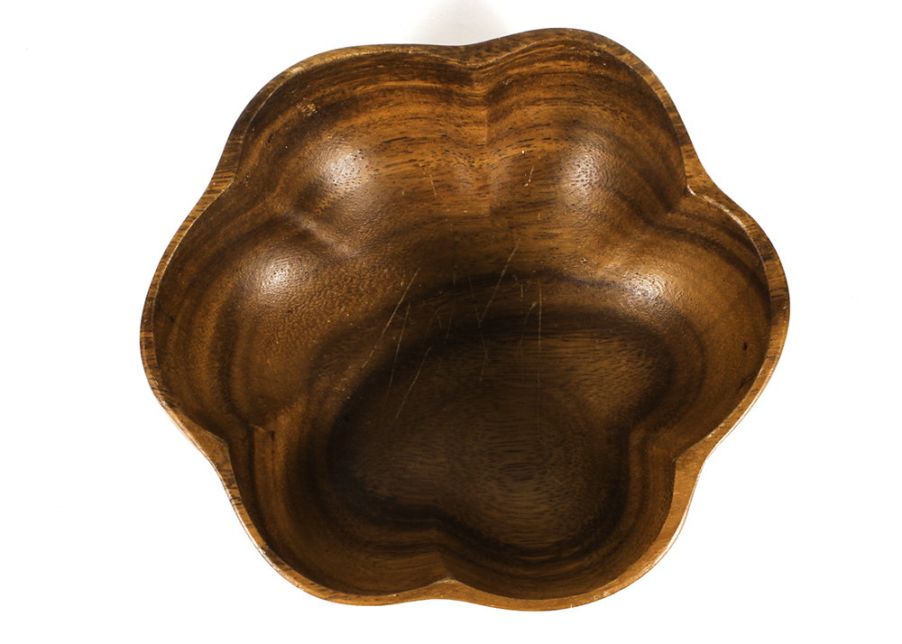 Vintage Monkey Pod Salad Bowl Set