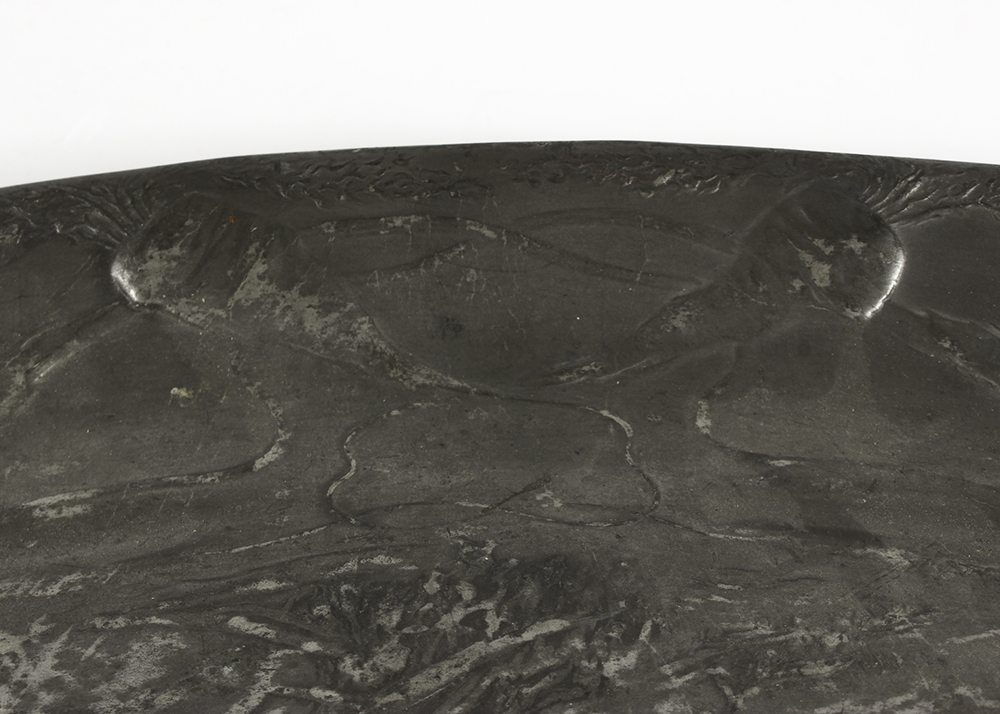 Antique Kayserzinn Pewter Pheasants Platter