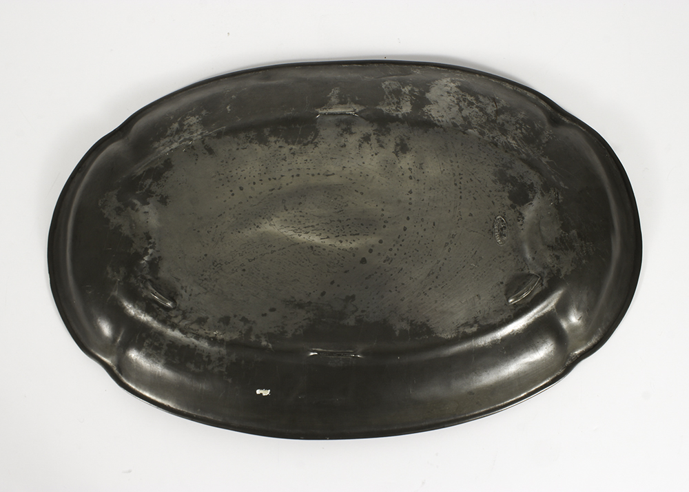 Antique Kayserzinn Pewter Pheasants Platter