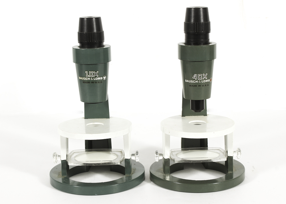 Pair of Vintage Bausch and Lomb Microscopes