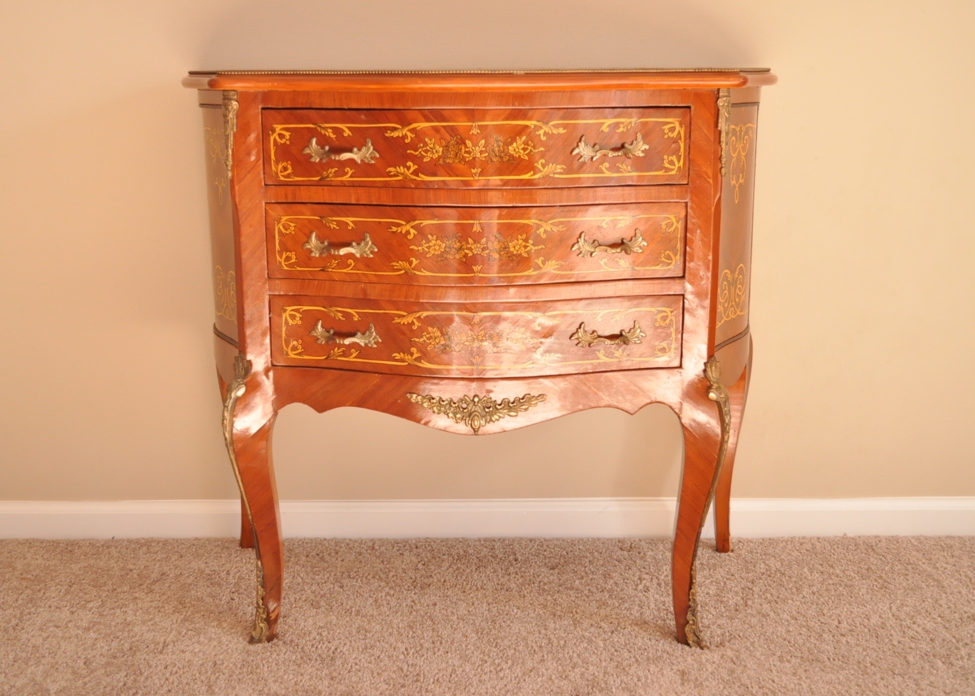 Louis XV Style Commode with Inlays