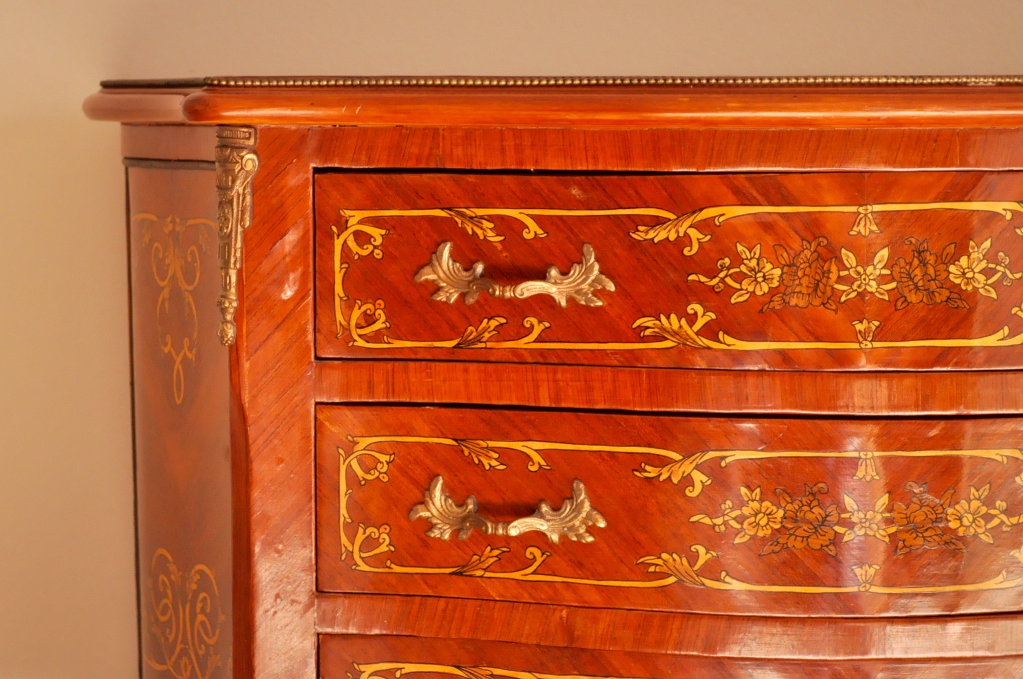 Louis XV Style Commode with Inlays