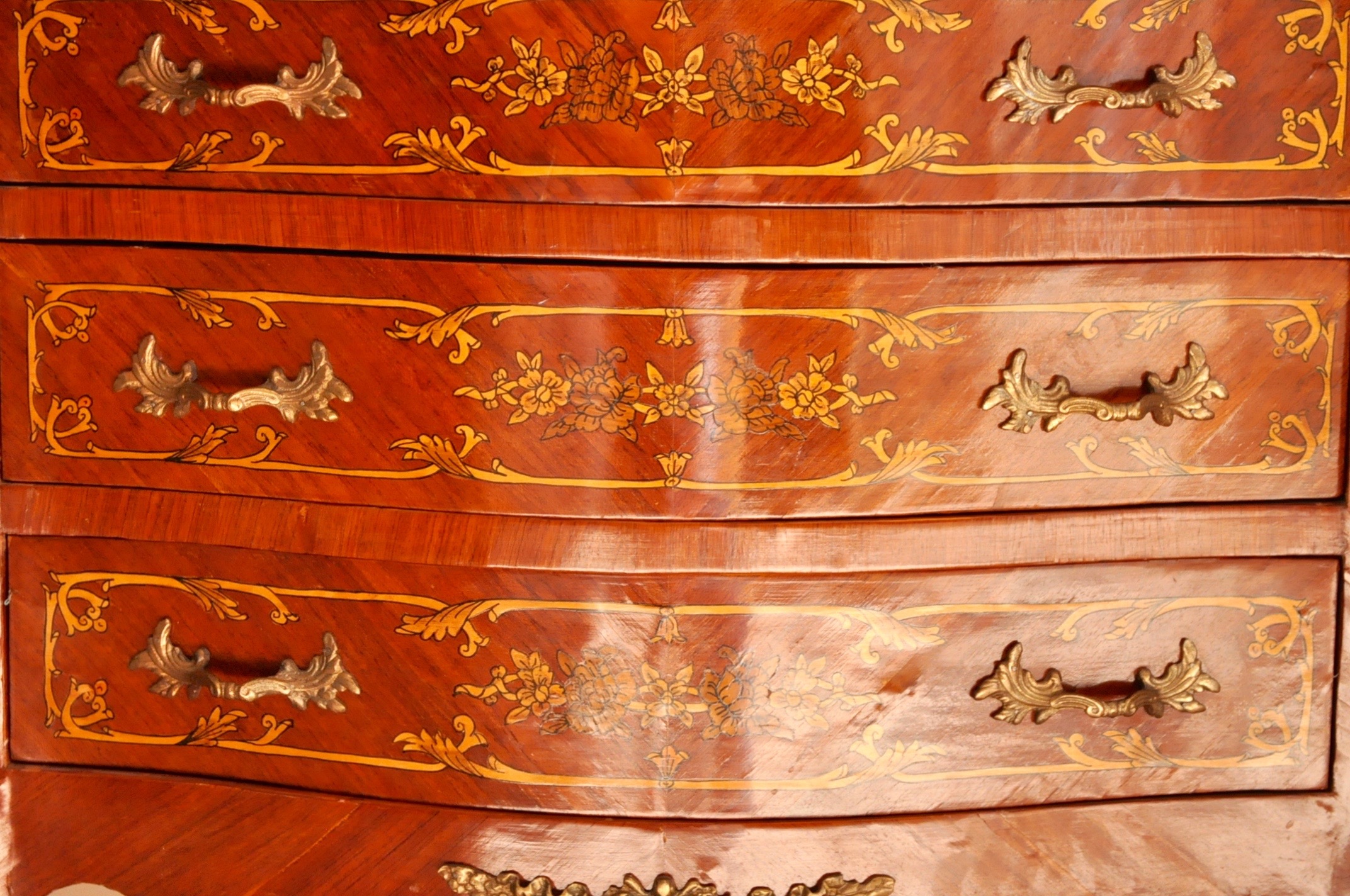 Louis XV Style Commode with Inlays