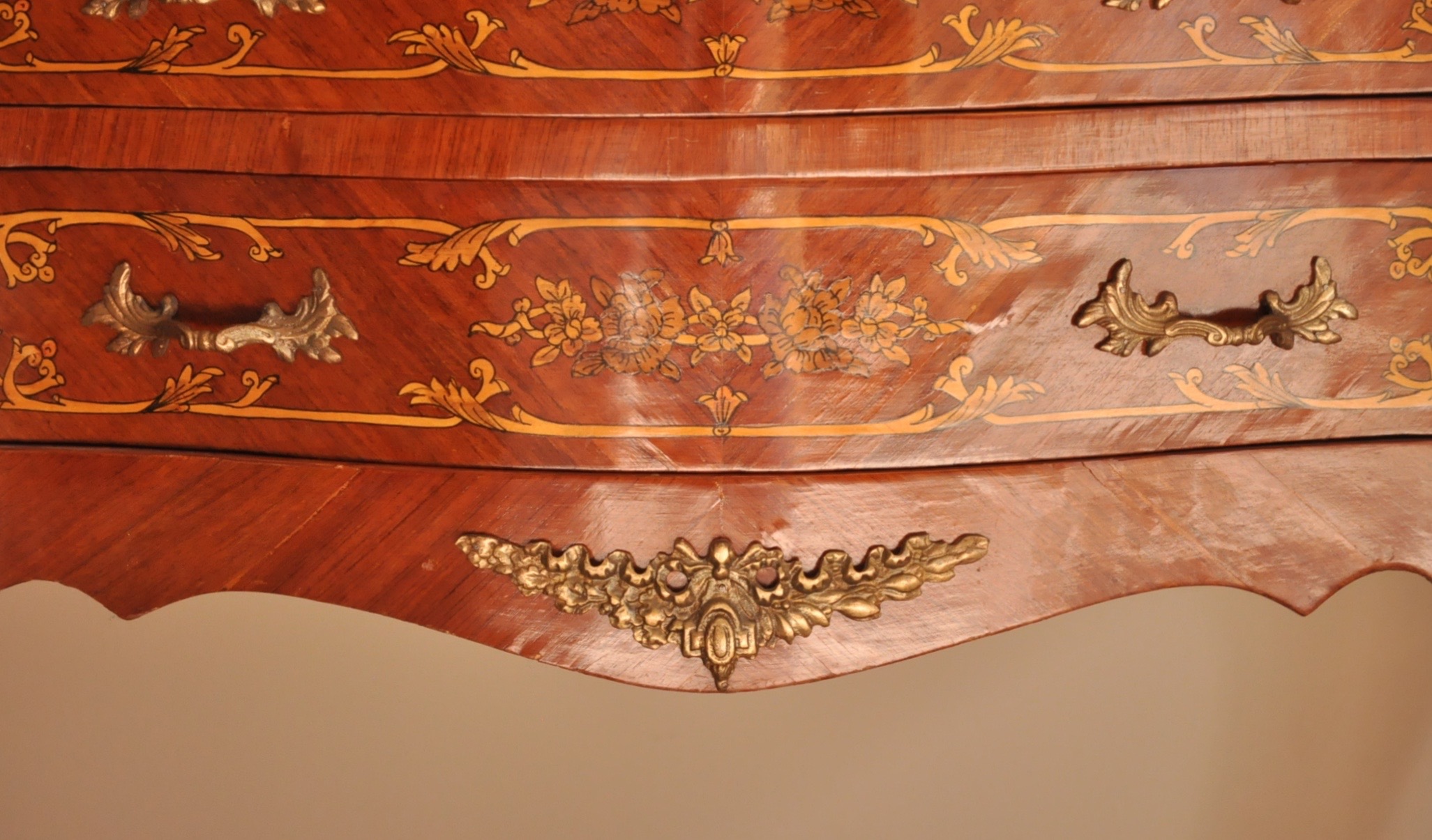 Louis XV Style Commode with Inlays