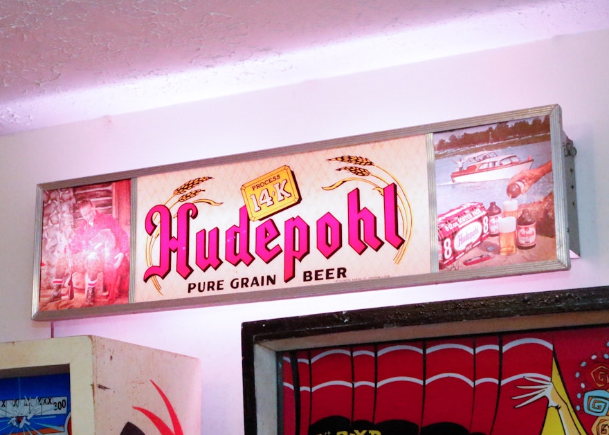 Hudepohl Lighted Beer Sign from Hal Mfg. Co.