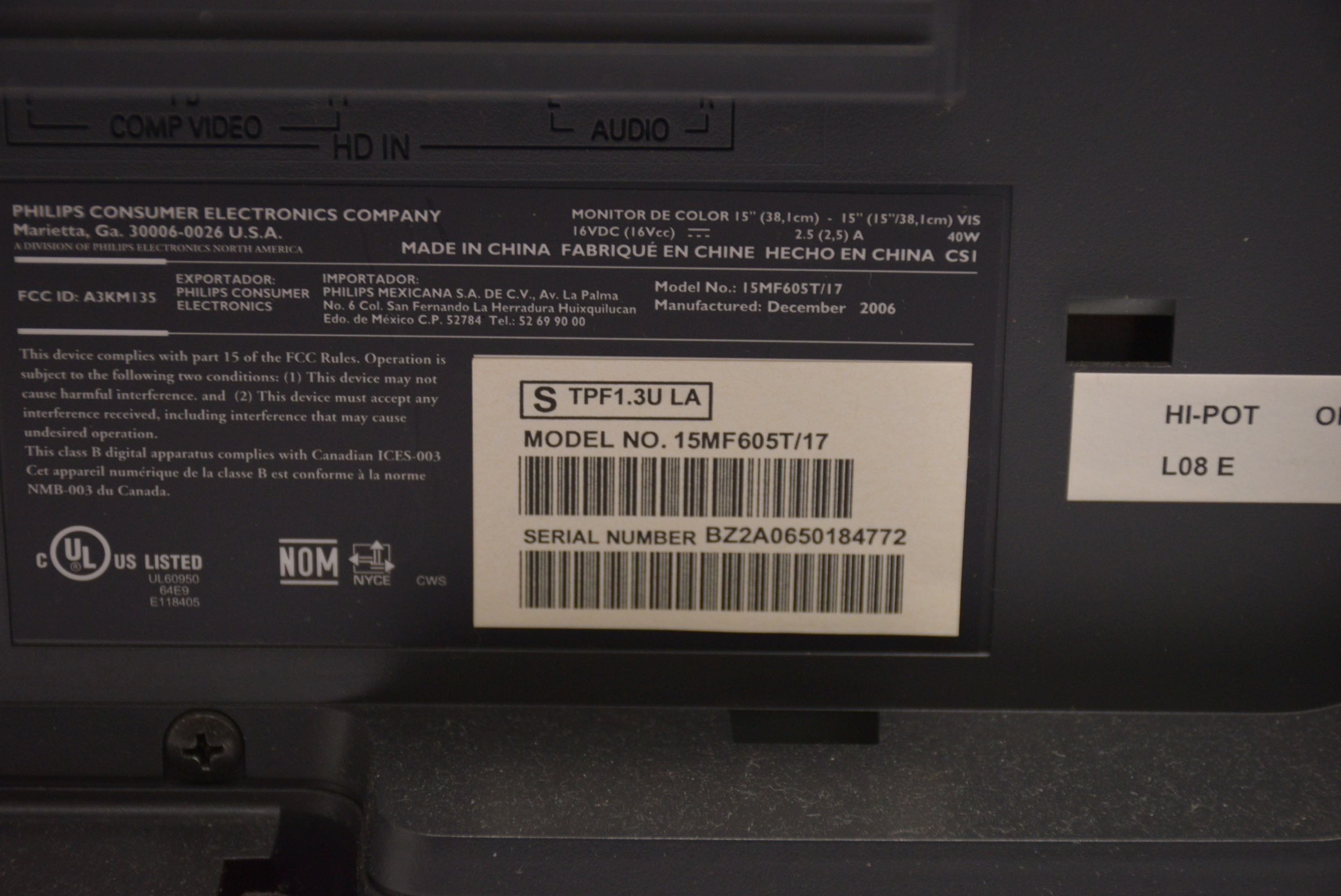 Magnavox 15" LCD Television