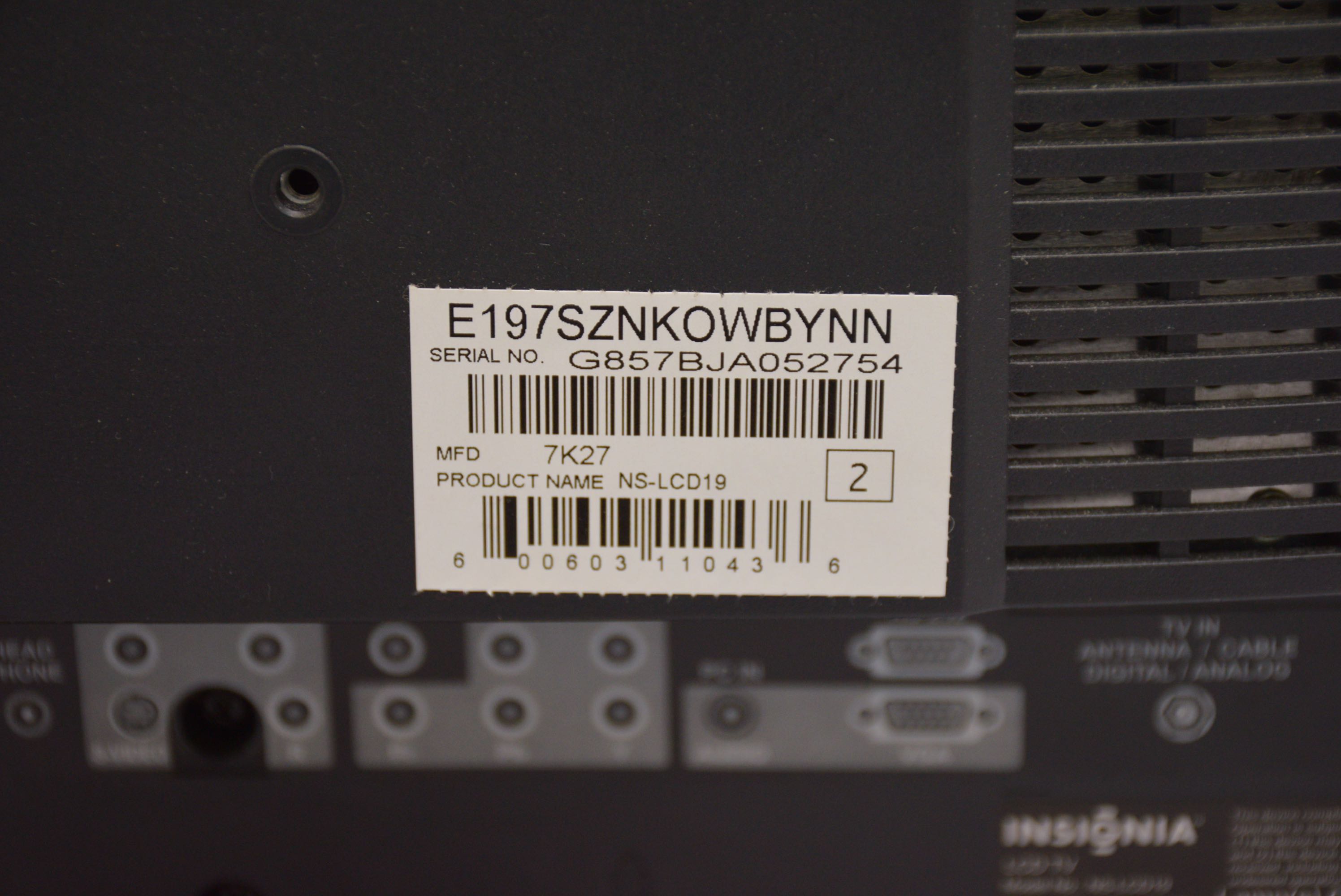 Insignia 19" LCD Television