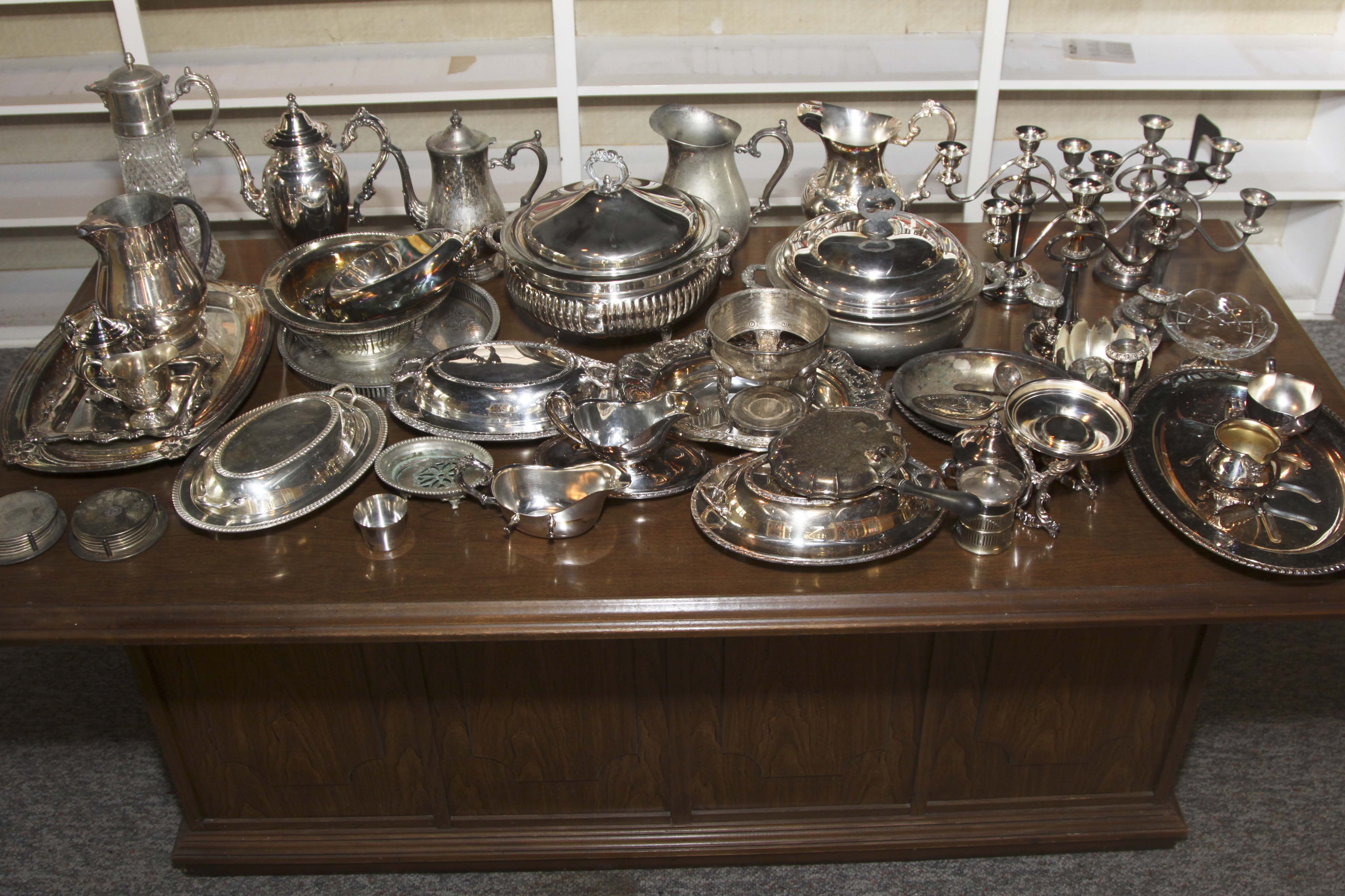 Collection of Silverplate Serving Pieces