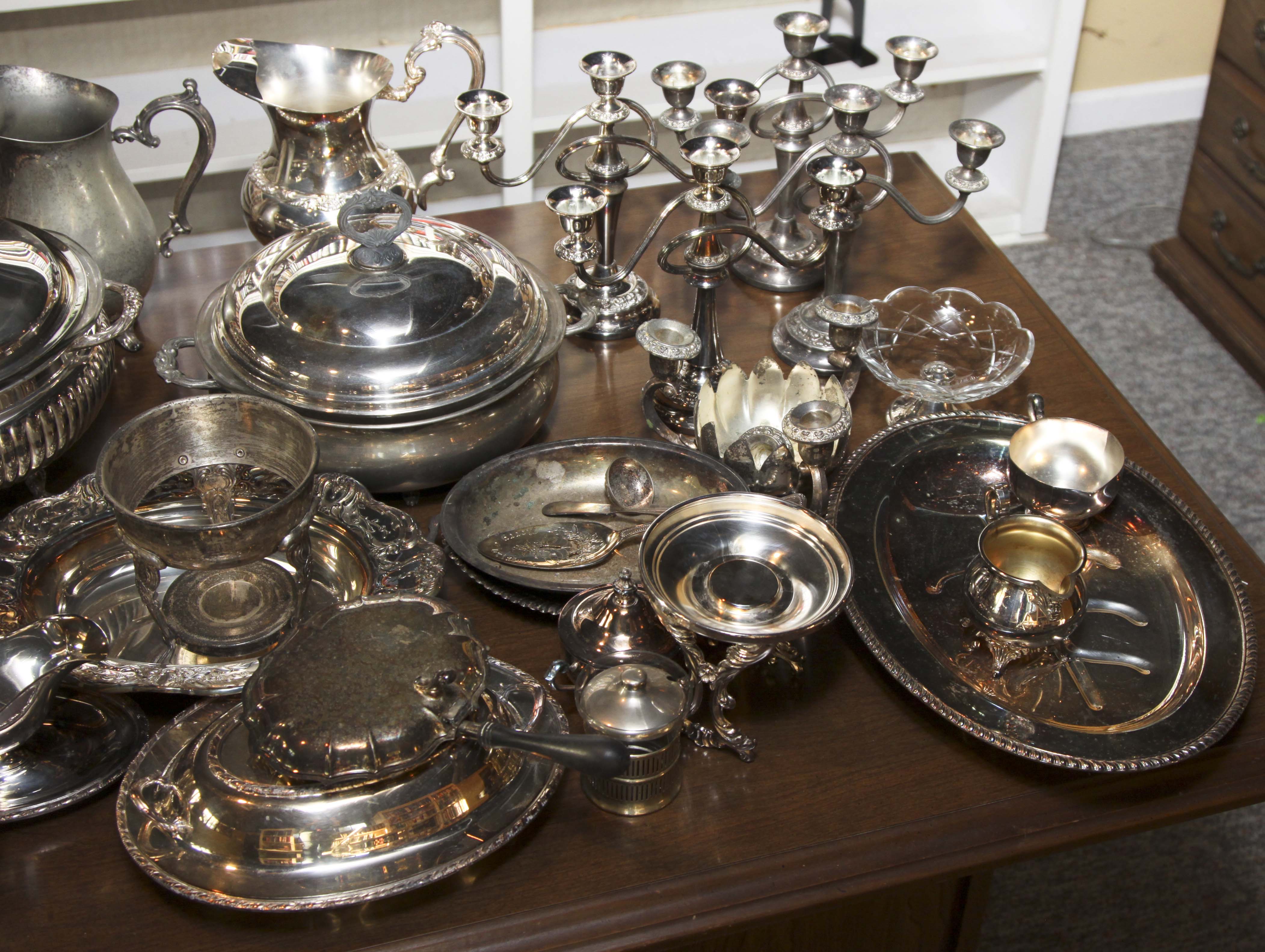 Collection of Silverplate Serving Pieces
