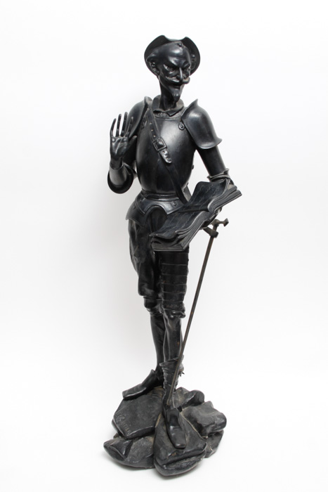 J. Gautier Cast Iron Statues of Don Quixote and Mephistopheles