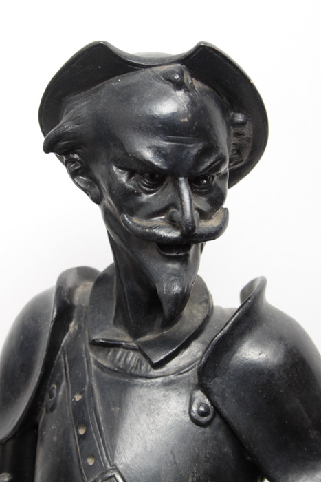 J. Gautier Cast Iron Statues of Don Quixote and Mephistopheles