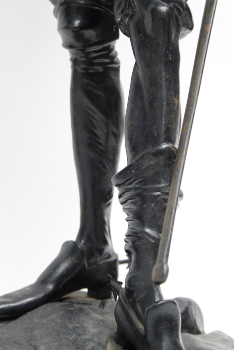 J. Gautier Cast Iron Statues of Don Quixote and Mephistopheles