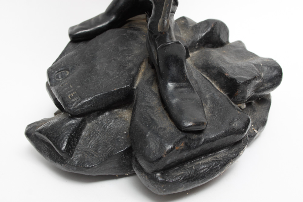 J. Gautier Cast Iron Statues of Don Quixote and Mephistopheles