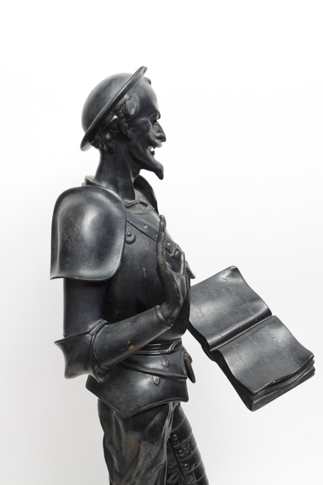 J. Gautier Cast Iron Statues of Don Quixote and Mephistopheles