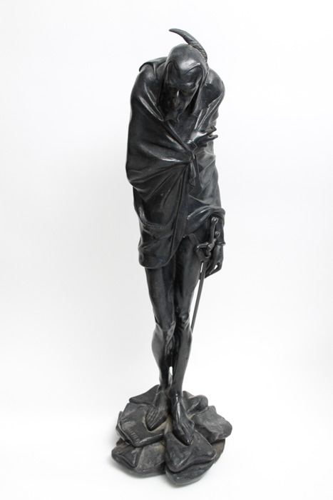 J. Gautier Cast Iron Statues of Don Quixote and Mephistopheles