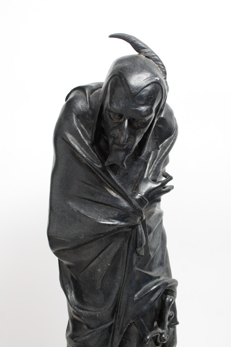 J. Gautier Cast Iron Statues of Don Quixote and Mephistopheles