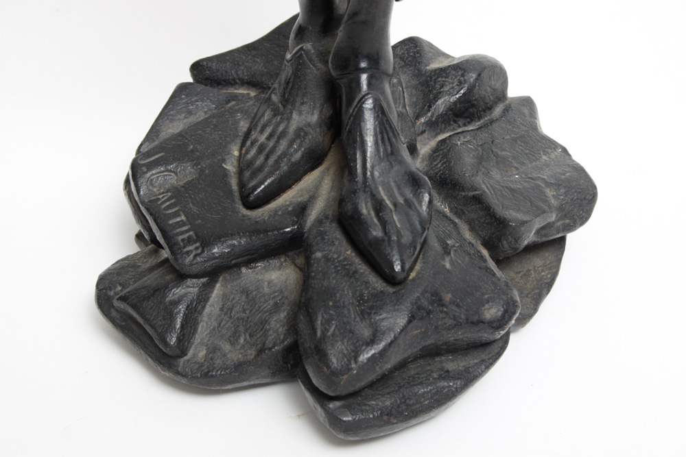 J. Gautier Cast Iron Statues of Don Quixote and Mephistopheles