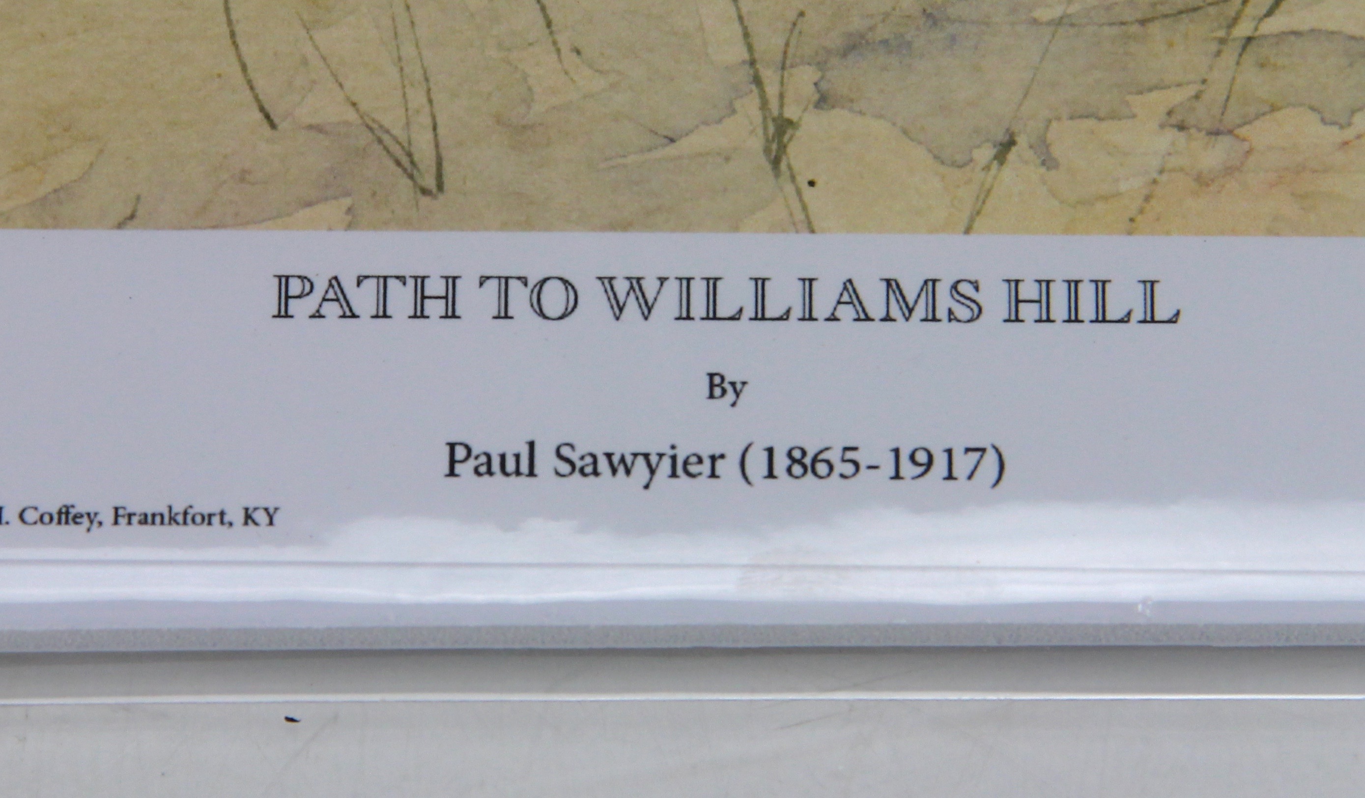Paul Sawyier Offset Lithograph, "Path to Williams Hill"