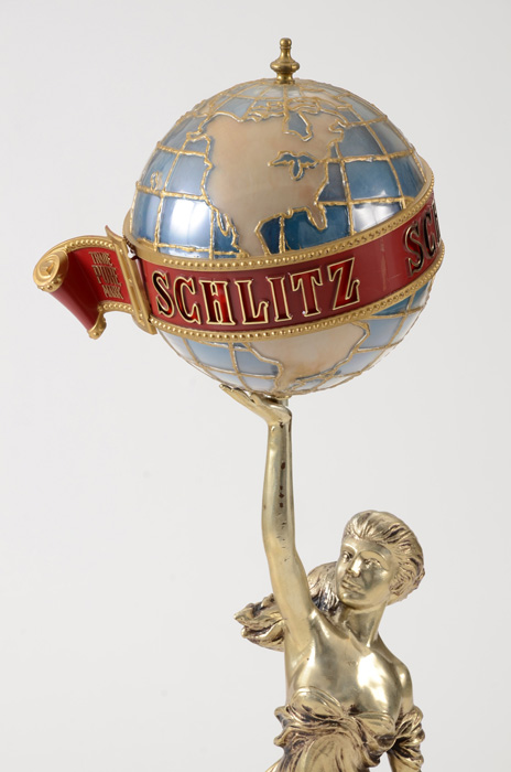 Schlitz Beer Lady with Globe Bar Light